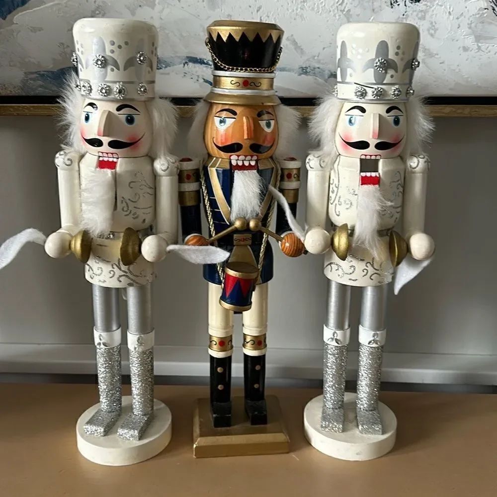 Nutcracker Wooden Christmas Holiday Bundle (3)